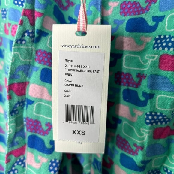 Vineyard Vines Girls Multi Color Whale Print House Pajama Pants Size XXS - Picture 8 of 9